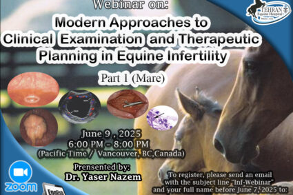 Webinar on: Modern Approaches toClinical Examination and TherapeuticPlanning in Equine Infertility -Part 1 (Mare)